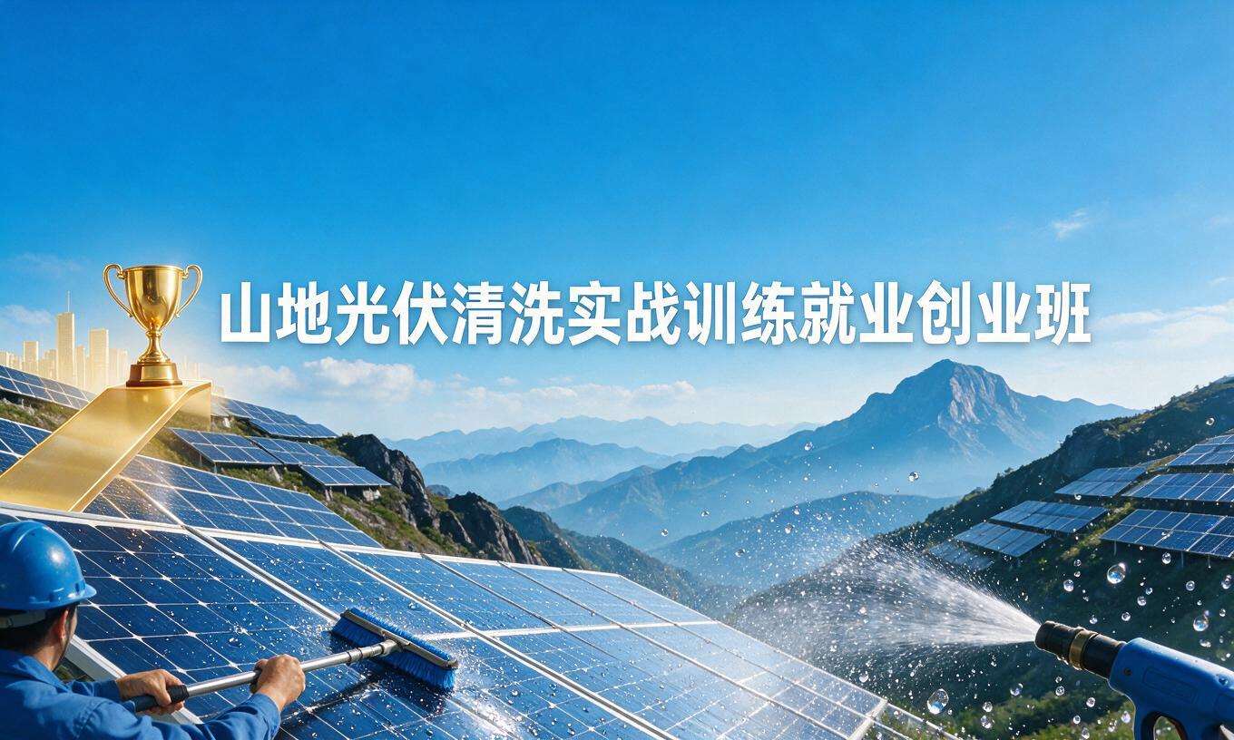 山地光伏清洗实战训练就业创业班