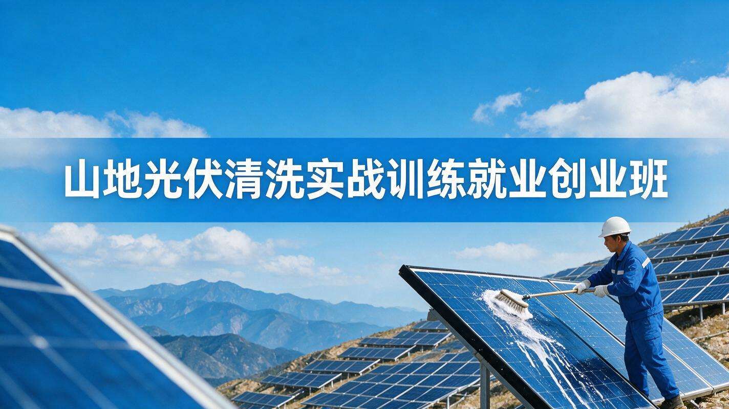 山地光伏清洗实战训练就业创业班